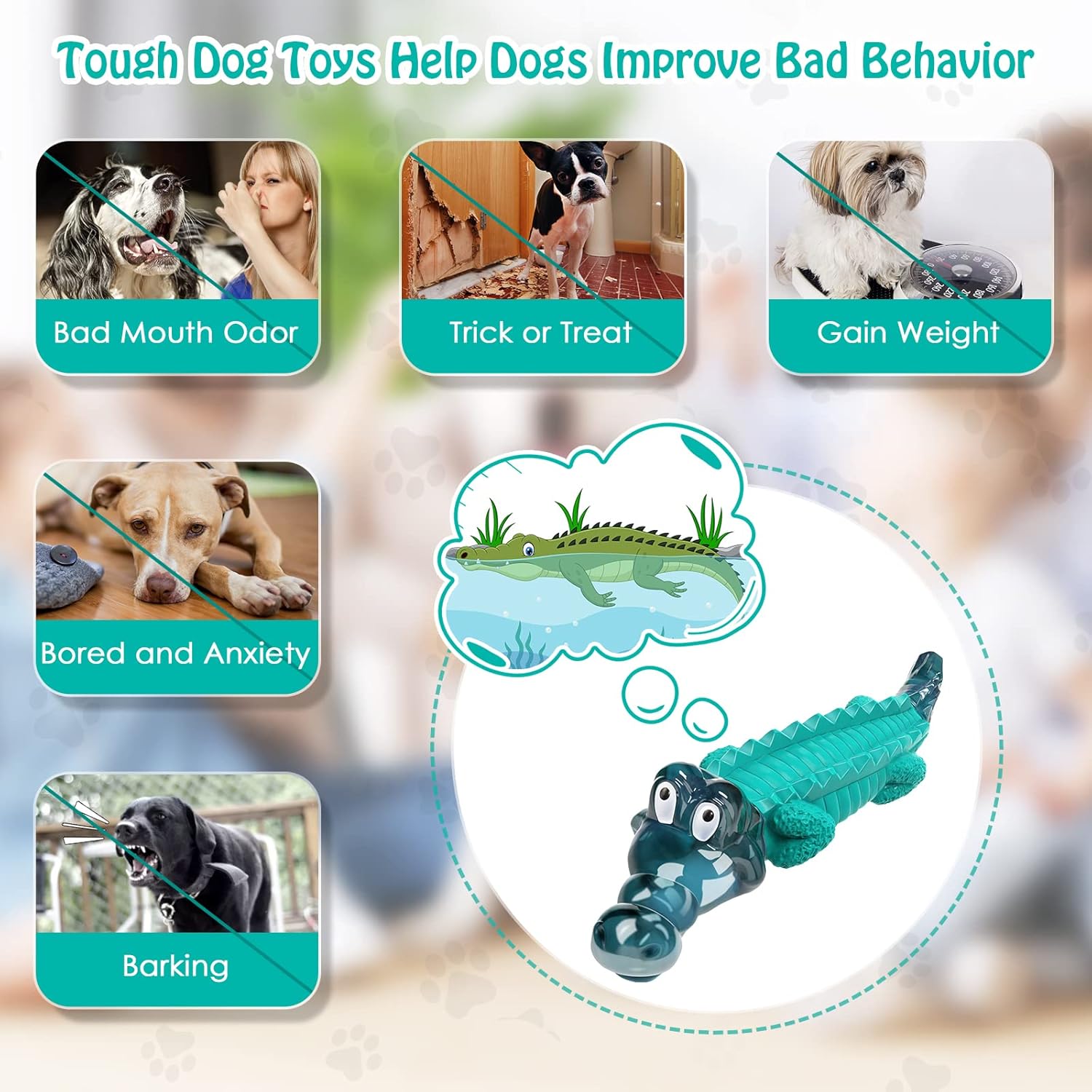 Jeefome Dog Toys for Aggressive Chewers - Tough, Indestructible Dog Chew Toys for Large, Medium, Small Breed Dogs to Keep Them Busy