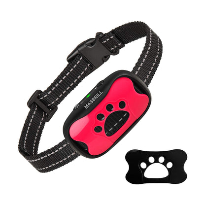 MASBRILL Anti Bark Collars for Dogs, Rechargeable Bark Collar for Small Medium Large Dogs, Dog Barking Collar with Vibrating Beep Training, Stop Dog Barking Deterrent Device 7 Sensitivity Levels(Blue)
