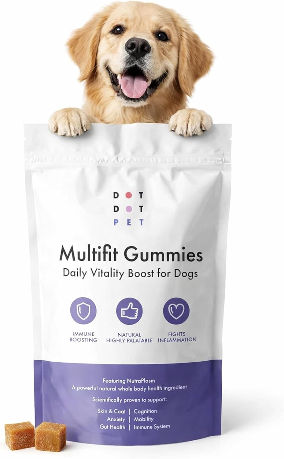 Dog Multivitamin Gummies (30 Pack) - Plasma Superfood Dog Supplements - Vet Endorsed Daily Vitamins Chew for Immunity, Gut Health & Vitality - With Collagen for Skin, Coat & Joints