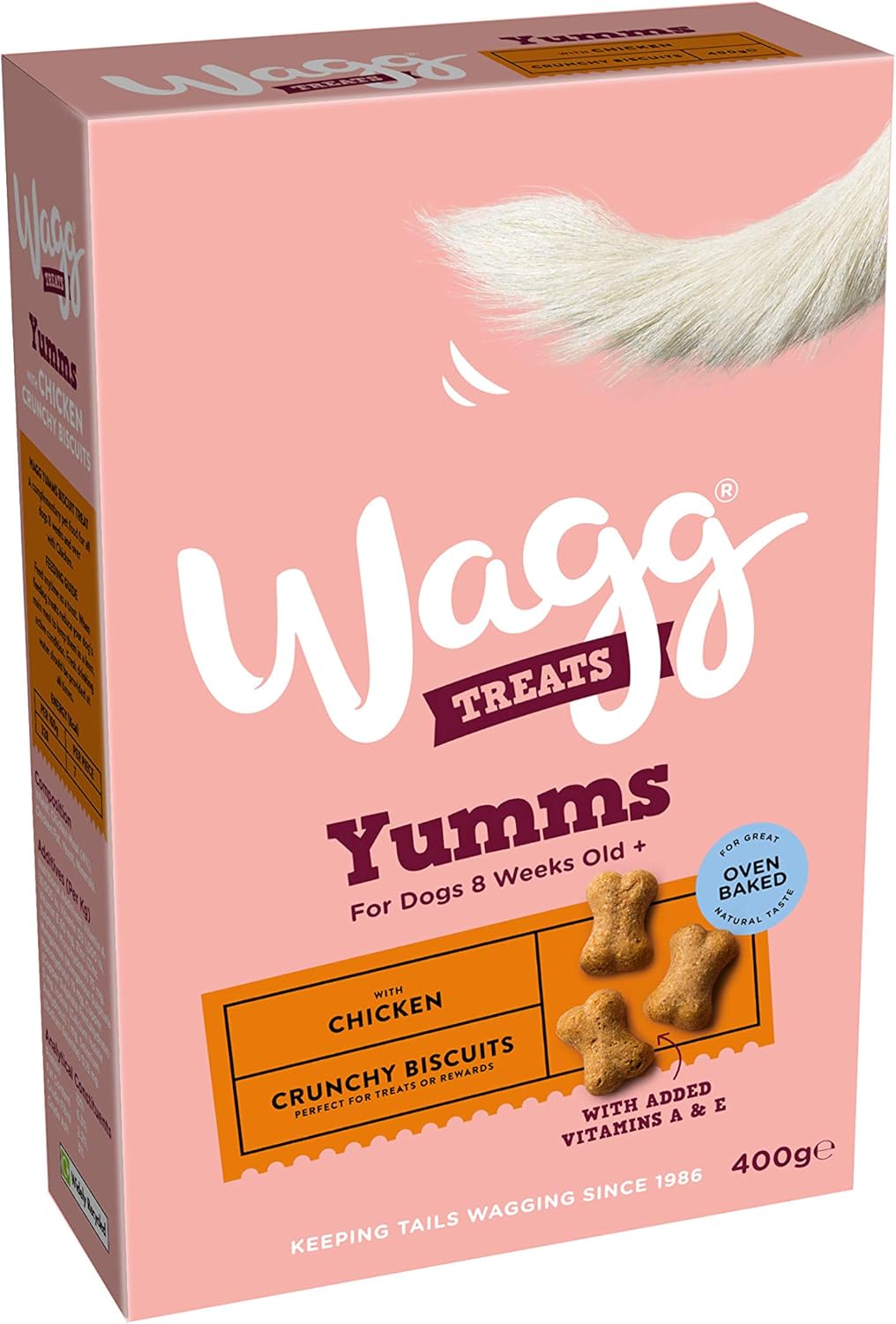 Wagg Yumms Chicken Dog Treats 400g (Pack of 5) - Oven Baked