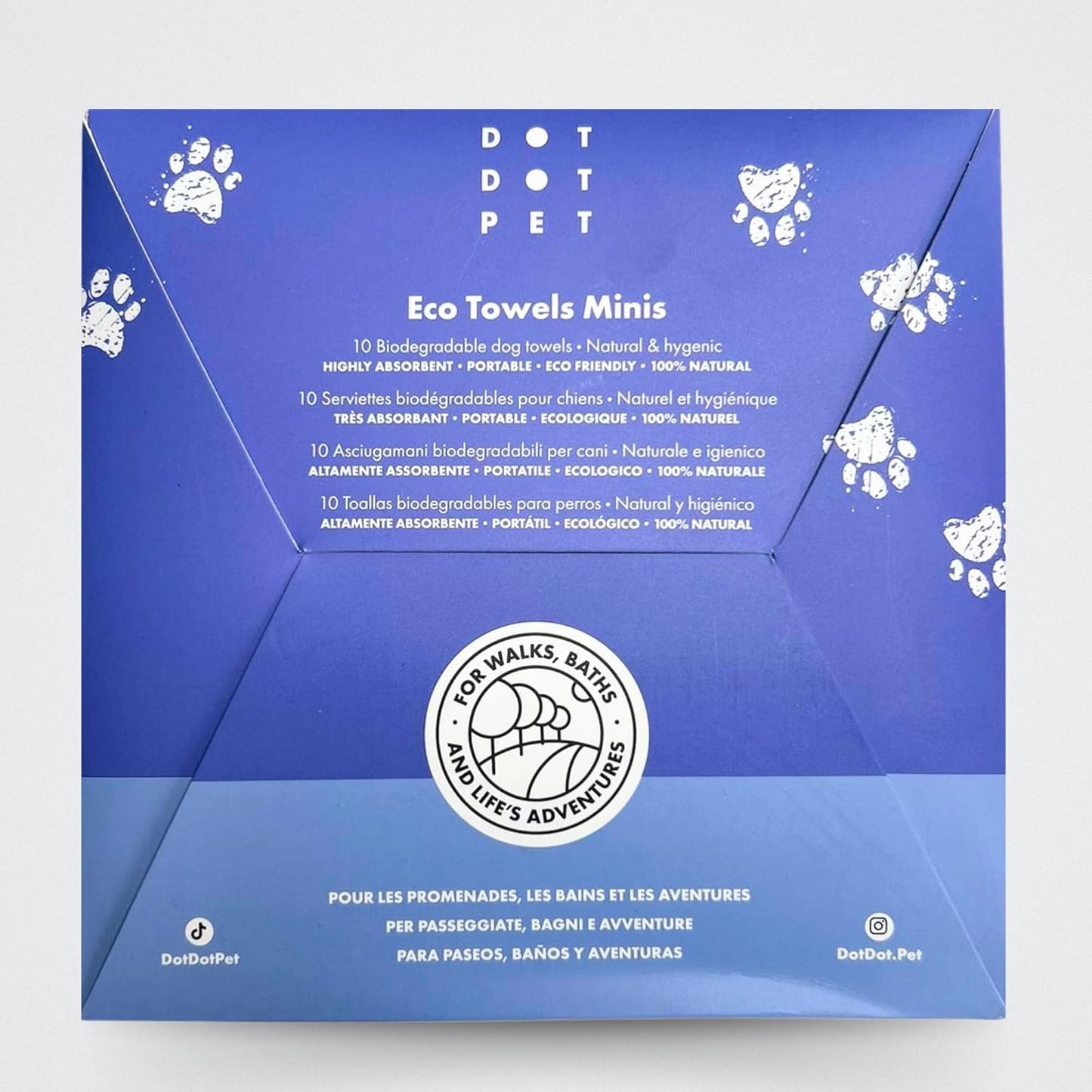 Eco Mini Dog Towels for Drying Dogs (10 Pack) - Natural Fibre, Super-Absorbent Small Dog Drying Towels, Plastic-Free & Skin-Kind - Dog Cleaning Wipes Ideal for Mud, Wet Dogs & Bath Time
