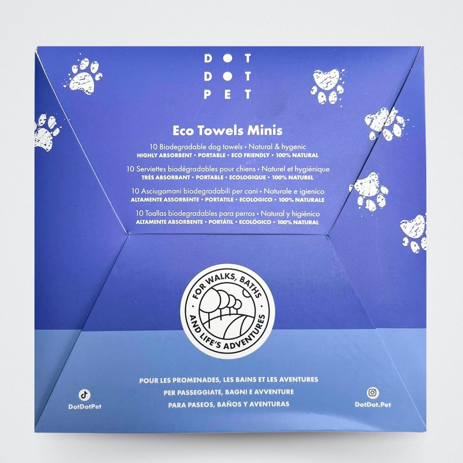 Eco Mini Dog Towels for Drying Dogs (10 Pack) - Natural Fibre, Super-Absorbent Small Dog Drying Towels, Plastic-Free & Skin-Kind - Dog Cleaning Wipes Ideal for Mud, Wet Dogs & Bath Time
