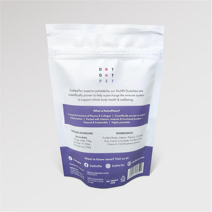 Dog Multivitamin Gummies (30 Pack) - Plasma Superfood Dog Supplements - Vet Endorsed Daily Vitamins Chew for Immunity, Gut Health & Vitality - With Collagen for Skin, Coat & Joints