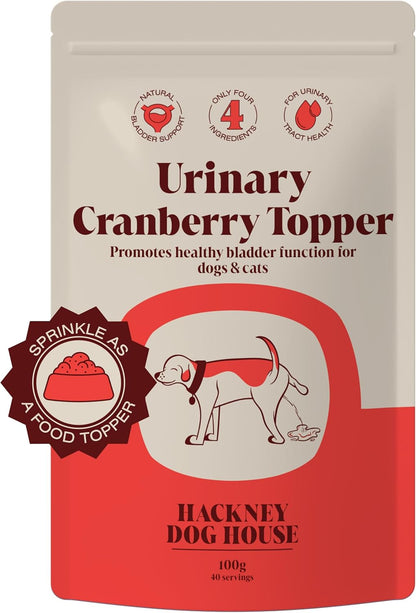 Cranberry for Dogs & Cats | Advanced Bladder & Kidney Support | Natural Powder Ingredient Based UTI Supplement | Tablet Alternative | 40 Daily Servings | Hackney Dog House