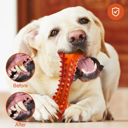 Dog Chew Toys, Indestructible Dog Toys for Aggressive Chewers, Tough Rubber Bone Teething Toy Birthday Gifts for Small Medium Large Dogs