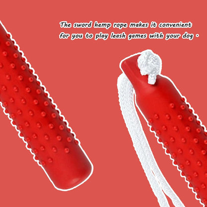 Dog Toy for Destructive Chewers - Durable Floating Chew Stick, Tough Rubber & Waterproof for Swimming, Fetch Training, Bright Red Sink-Free Pool Dog Stick Toys