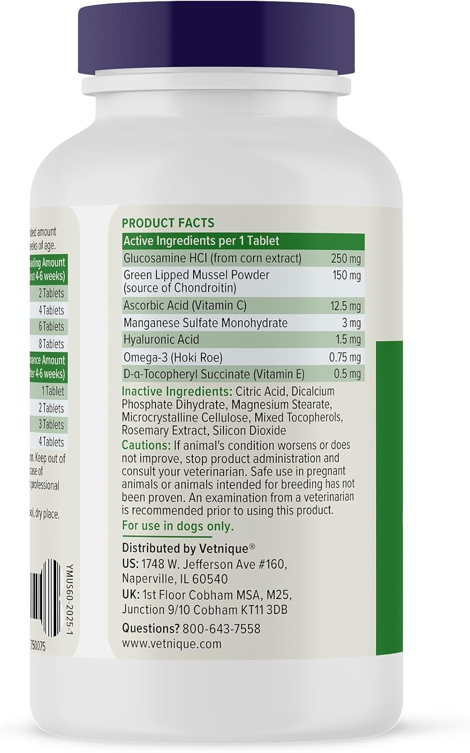 YuMOVE Joint Supplement for Dogs, Essential Dog Hip and Joint Aid for Stiff Adult Dogs with Glucosamine, Chondroitin & Green Lipped Mussel, 60 Tablets