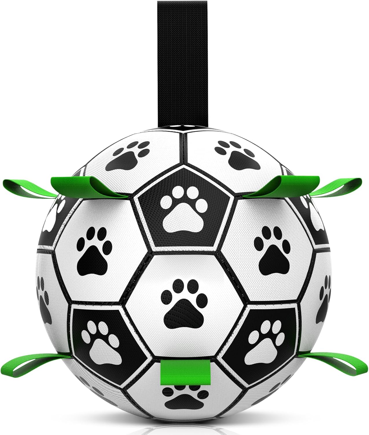 HETOO Dog Balls, Dog Football Toys with Webbing, Interactive Dog Ball Toys for Touring, Durable High Bounce Floating Dog Toy Balls for Dog Birthday Gifts Indoor & Outdoor Medium (6 Inch)