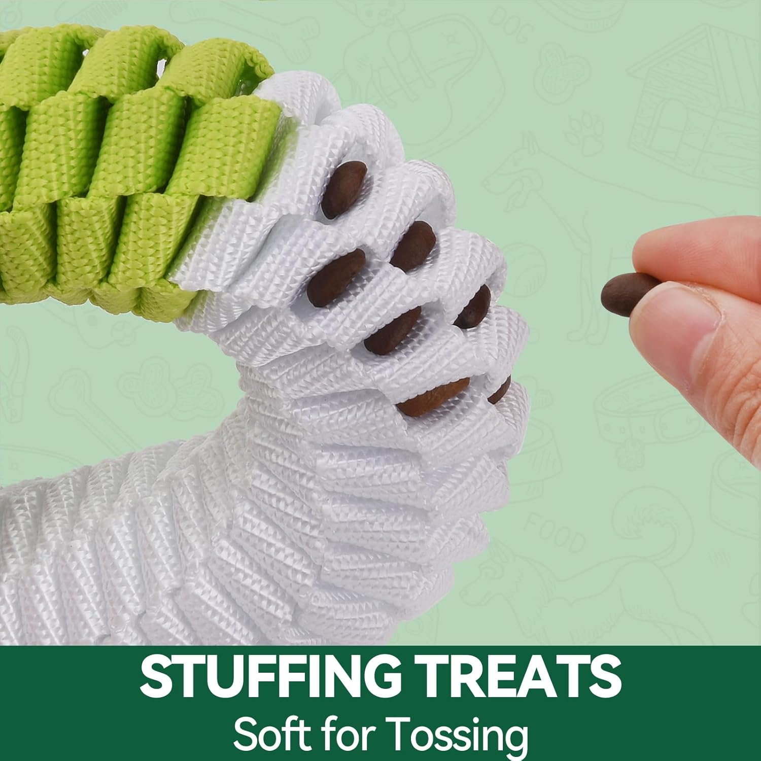 AUSCAT 2PCS Carrot Dog Rope Toy, Durable Braided Teething Toys, Tug of War Toy with Squeaker for Small Medium Large Dogs
