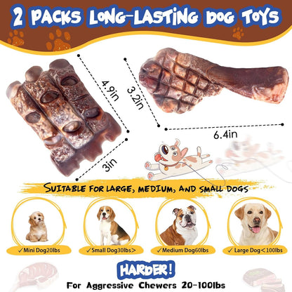 Aleath Dog Chew Toys for Aggressive Chewers, 2 Pack Indestructible Dog Toy for Large Medium Breed Tough Durable Toys for Boredom