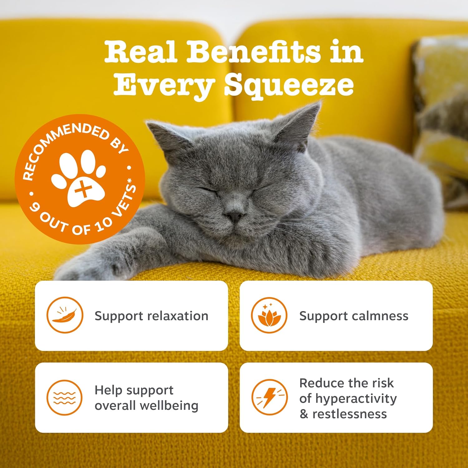 Zesty Paws Calming Paste for Cats | Supports Calmness, Composure and Relaxation | Contains Vitamin B1, Lactium, L-Theanine from Green Tea Extract, L-Tryptophan | Real Fish Flavour | 75g