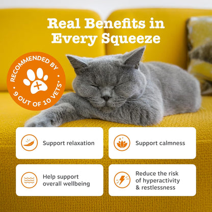 Zesty Paws Calming Paste for Cats | Supports Calmness, Composure and Relaxation | Contains Vitamin B1, Lactium, L-Theanine from Green Tea Extract, L-Tryptophan | Real Fish Flavour | 75g