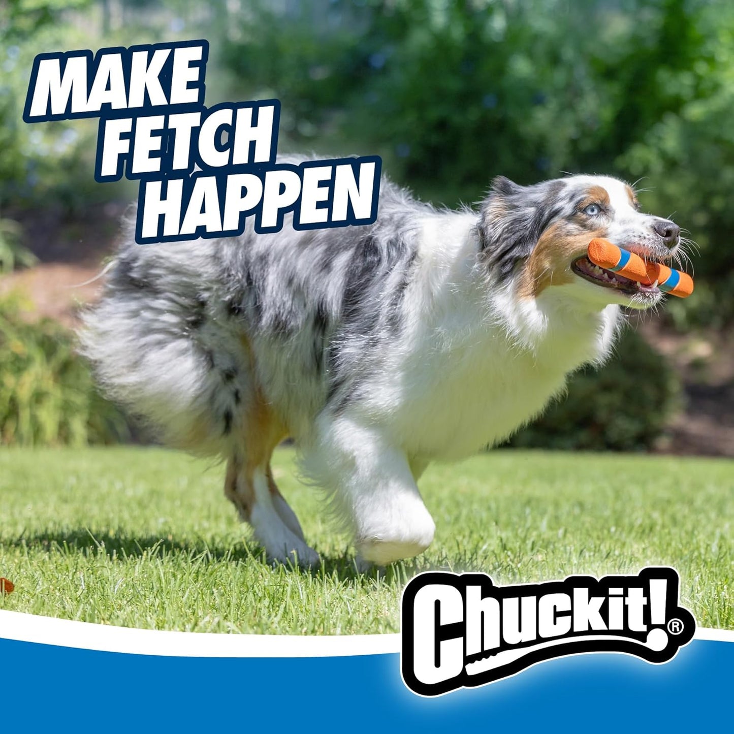 Chuckit! Ultra Fetch Stick Rubber Dog Toy For Interactive Play, Multi