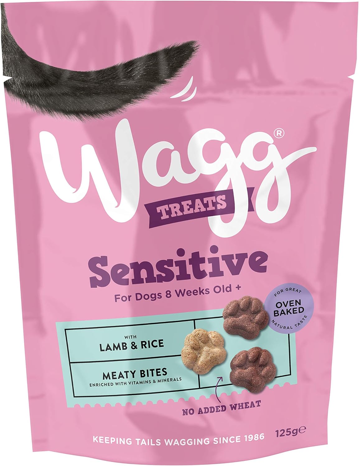 Wagg Sensitive Meaty Bites Lamb & Rice Dog Treats 125g (Pack of 7) - Oven Baked