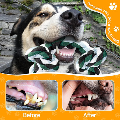 Ycozy XXL 6-Knot Dog Rope Toy for Large Dogs Aggressive Chewers 40in Heavy Duty Dog Teething Chew Toy Puppy Almost Durable Cotton