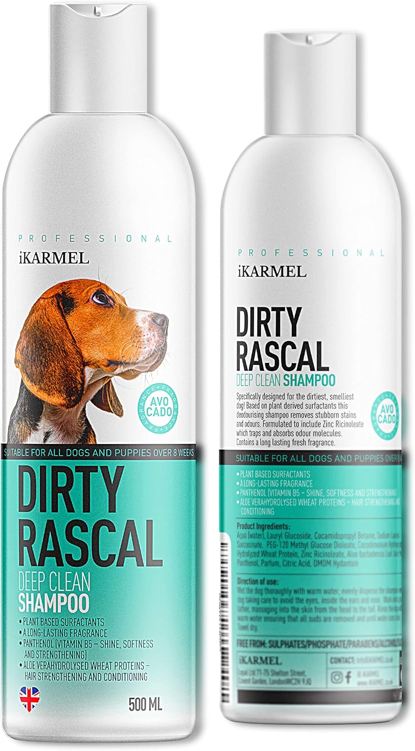 Dog Shampoo For Smelly Dogs Puppy Shampoo W/Aloe & Avocado Dog Shampoo Sensitive Skin 500ml Professional Hair Treatment Bath Grooming Natural Wash Odor Remover