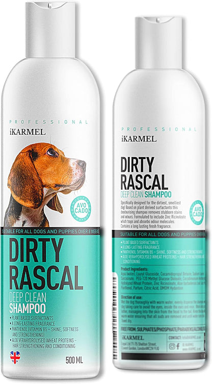 Dog Shampoo For Smelly Dogs Puppy Shampoo W/Aloe & Avocado Dog Shampoo Sensitive Skin 500ml Professional Hair Treatment Bath Grooming Natural Wash Odor Remover