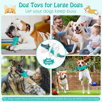 Aleath Large Dog Chew Toys: Dogs Toy for Large Medium Breed - Alomst Indestructible Toys for Aggressive Chewers - Tough Dog Toys for Training/Teeth Cleaning/Boredom Relief