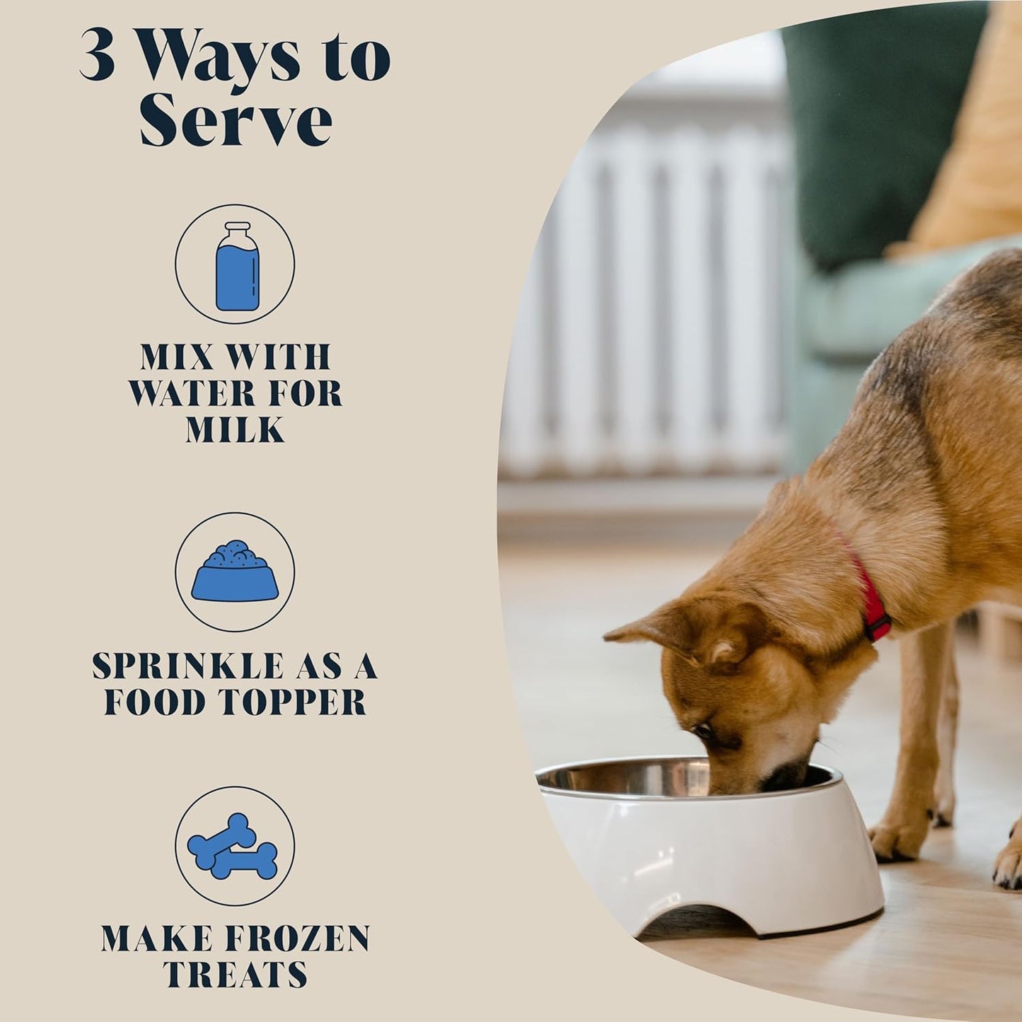 Hackney Dog House Goats Milk Powder for Dogs & Cats | Create Delicious Goats Milk-Drink | For Adult & Puppy | Each Pack Makes 12 Pints