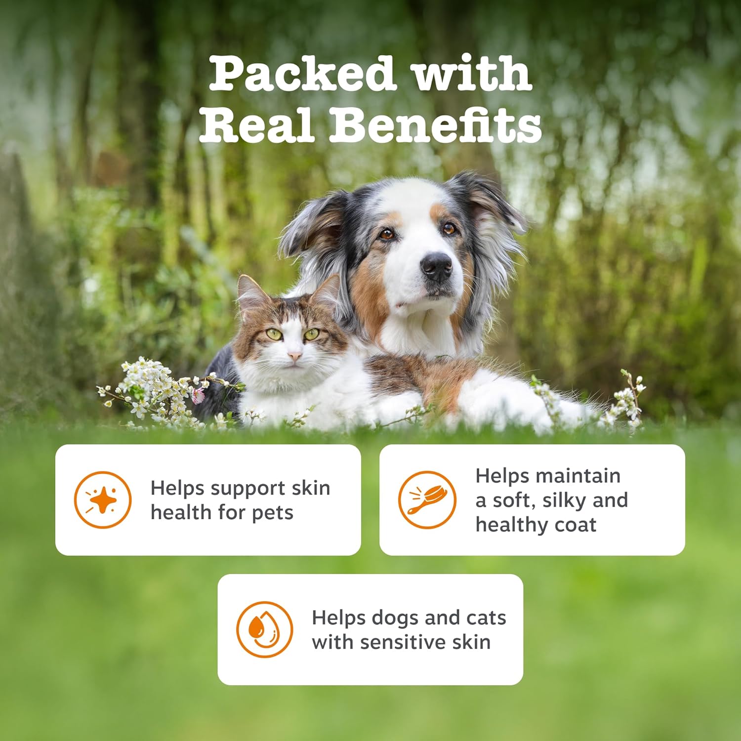 Zesty Paws Skin & Coat Salmon Oil For Cats & Dogs | Supports Pets with Dry, Itchy, Sensitive Skin, Nourish Coat & Fur | Contains Salmon, Flaxseed & Krill Oils, Vitamin E | Daily Use | 250ml