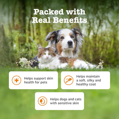 Zesty Paws Skin & Coat Salmon Oil For Cats & Dogs | Supports Pets with Dry, Itchy, Sensitive Skin, Nourish Coat & Fur | Contains Salmon, Flaxseed & Krill Oils, Vitamin E | Daily Use | 250ml