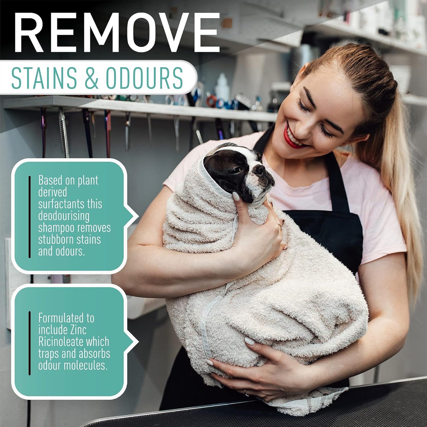 Dog Shampoo For Smelly Dogs Puppy Shampoo W/Aloe & Avocado Dog Shampoo Sensitive Skin 500ml Professional Hair Treatment Bath Grooming Natural Wash Odor Remover