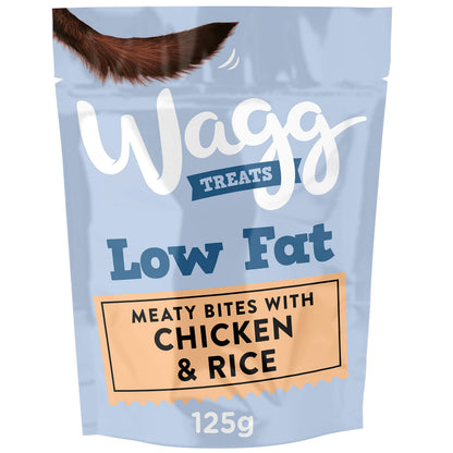 Wagg Low Fat Meaty Bites Turkey & Rice Dog Treats 125g (Pack of 7) - Oven Baked