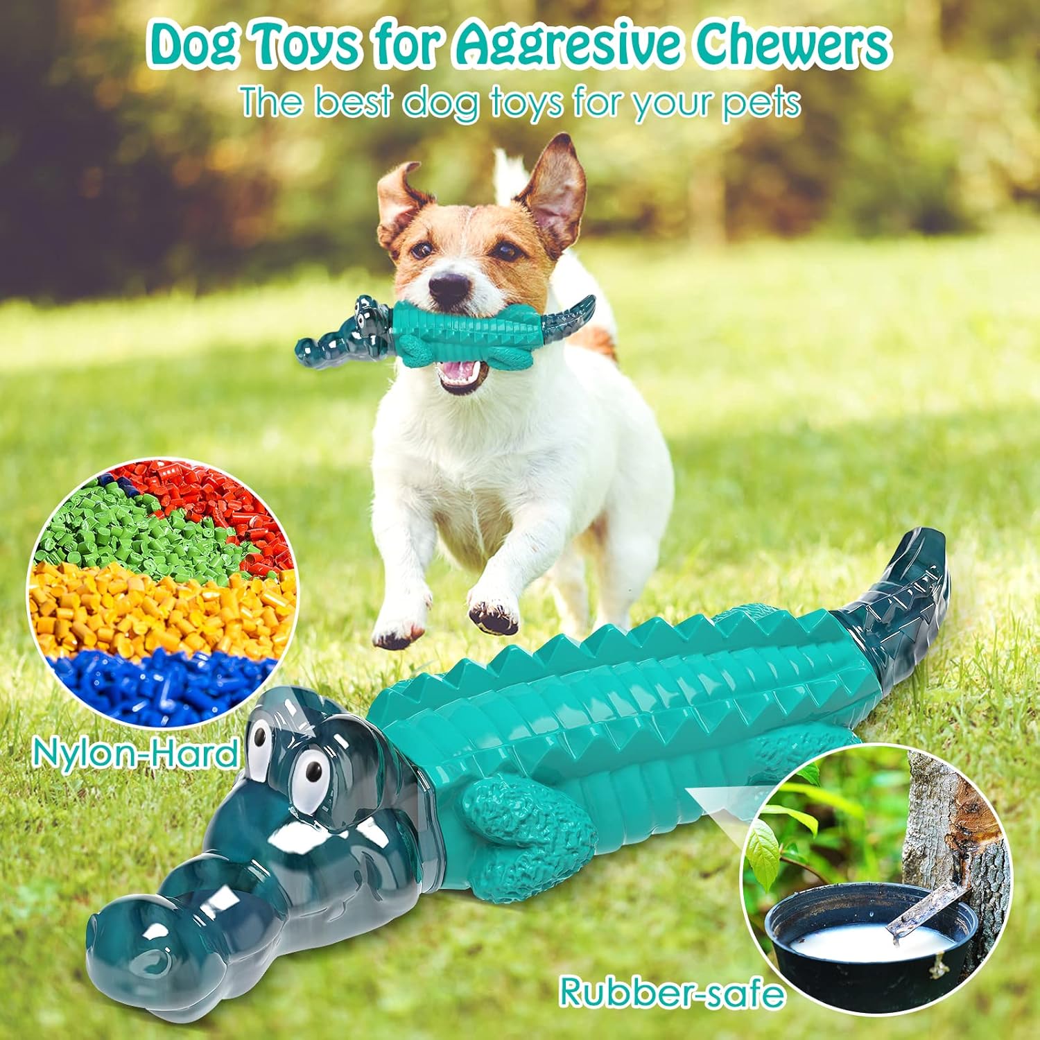 Jeefome Dog Toys for Aggressive Chewers - Tough, Indestructible Dog Chew Toys for Large, Medium, Small Breed Dogs to Keep Them Busy