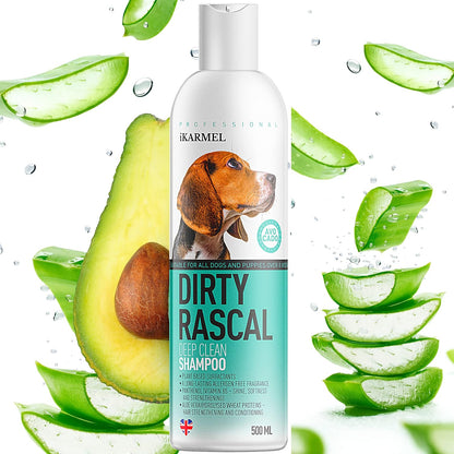 Dog Shampoo For Smelly Dogs Puppy Shampoo W/Aloe & Avocado Dog Shampoo Sensitive Skin 500ml Professional Hair Treatment Bath Grooming Natural Wash Odor Remover