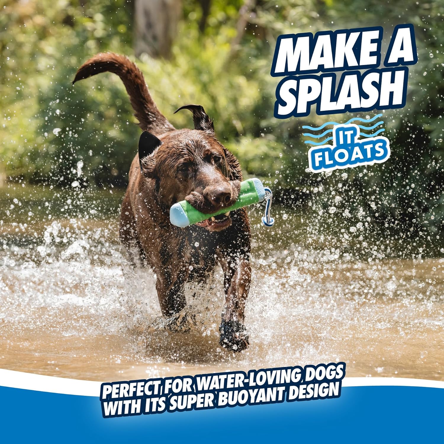 Chuckit! Amphibious Bumper Dog Toy – Water-Friendly Dog Toy for Interactive Play, 23cm (Pack of 1)