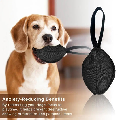 Linen Tug Toy With Pull Tab Durable Interactive Dog Training Tool For Prey Drive Retrieval Agility Development
