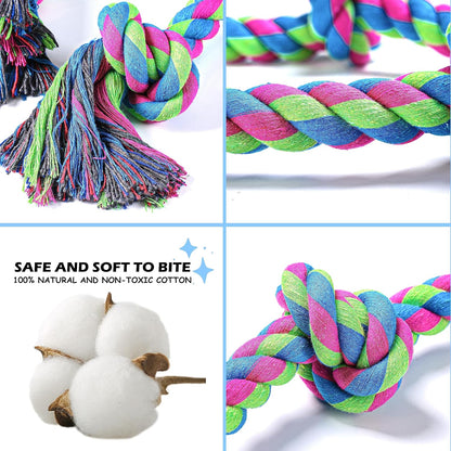 Aitmexcn Dog Rope Toys for Large Medium Breed Chewers – 37 Inch 5 Knots Indestructible Dog Chew Toys, Tough Tug of War Rope for Teeth Cleaning, Interactive Play