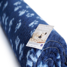 Active Non-Slip Vet Bed Navy Blue Paws