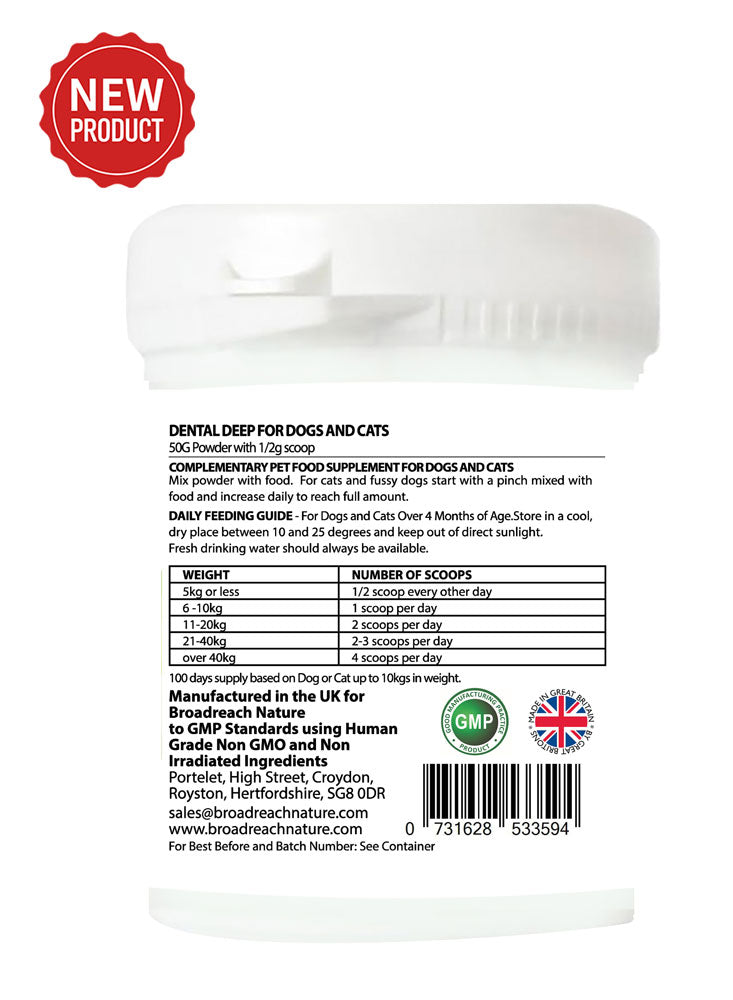 Dental Deep for Dogs, Cats, Puppies and Kittens – 50g powder