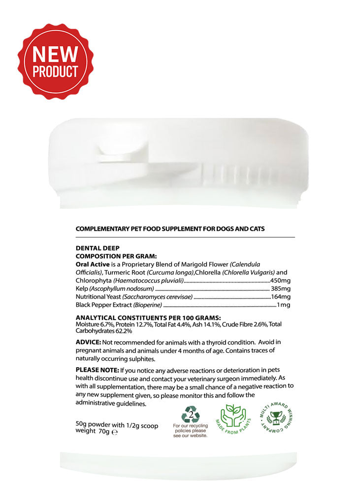 Dental Deep for Dogs, Cats, Puppies and Kittens – 50g powder