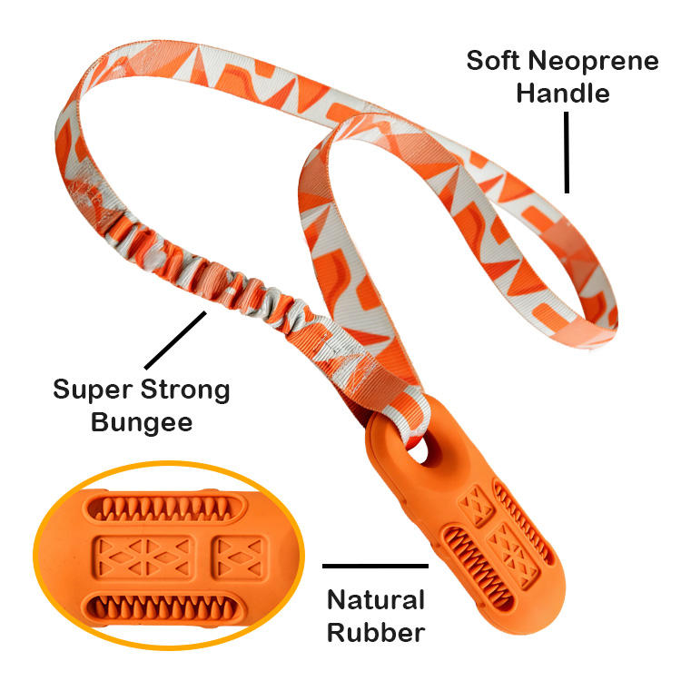New Product Design Bungee Webbing Interactive Natural Rubber Floating Stick With Rope Pet Dog Chew Toy for Outdoor Play Training