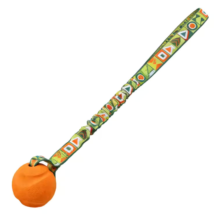 Natural Rubber Ball Interactive Elastic Bungee Tug Dog Toy Chew Pet Toy for Teeth Cleaning Anxiety Relief