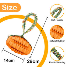 Interactive Dog Tug Toy Elastic Bungee Natural Rubber Slow Feeder Chew Dispenser Teeth Cleaning for All Breed
