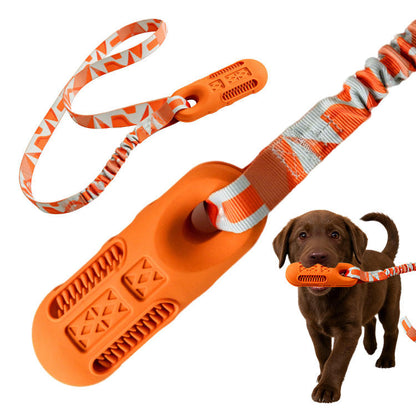 New Product Design Bungee Webbing Interactive Natural Rubber Floating Stick With Rope Pet Dog Chew Toy for Outdoor Play Training