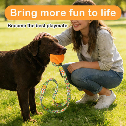 Natural Rubber Ball Interactive Elastic Bungee Tug Dog Toy Chew Pet Toy for Teeth Cleaning Anxiety Relief