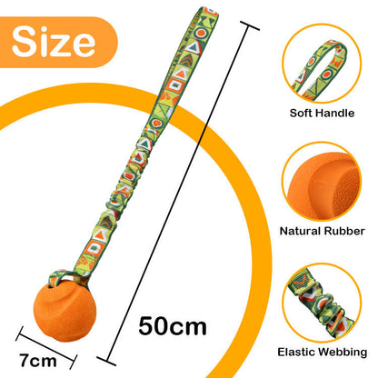Natural Rubber Ball Interactive Elastic Bungee Tug Dog Toy Chew Pet Toy for Teeth Cleaning Anxiety Relief