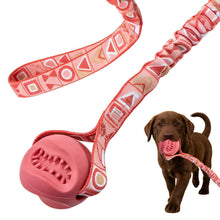 Safe Eco-Friendly Interactive Dog Chew Toy Elastic Bungee Natural Rubber Ball Textured Teeth Cleaning Elastic Bungee Strap