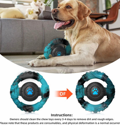 Pet Monty Dog Chew Toys for Aggressive Chewers, Durable Nylon & Rubber Dog Toy, Tough Interactive Dog Chew Toy with Squeaker, Long-Lasting Dog Chews to Keep Dogs Busy