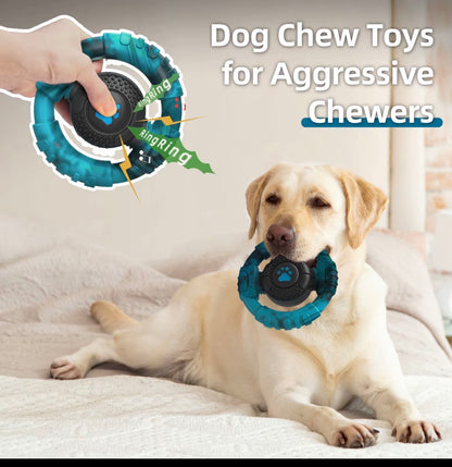 Pet Monty Dog Chew Toys for Aggressive Chewers, Durable Nylon & Rubber Dog Toy, Tough Interactive Dog Chew Toy with Squeaker, Long-Lasting Dog Chews to Keep Dogs Busy
