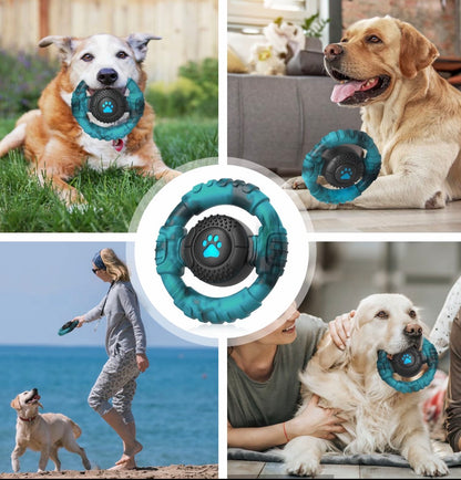 Pet Monty Dog Chew Toys for Aggressive Chewers, Durable Nylon & Rubber Dog Toy, Tough Interactive Dog Chew Toy with Squeaker, Long-Lasting Dog Chews to Keep Dogs Busy