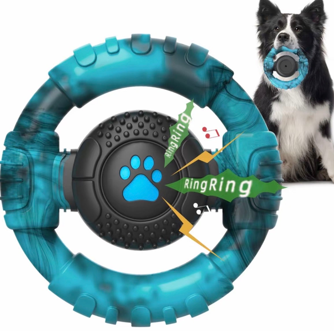 Pet Monty Dog Chew Toys for Aggressive Chewers, Durable Nylon & Rubber Dog Toy, Tough Interactive Dog Chew Toy with Squeaker, Long-Lasting Dog Chews to Keep Dogs Busy