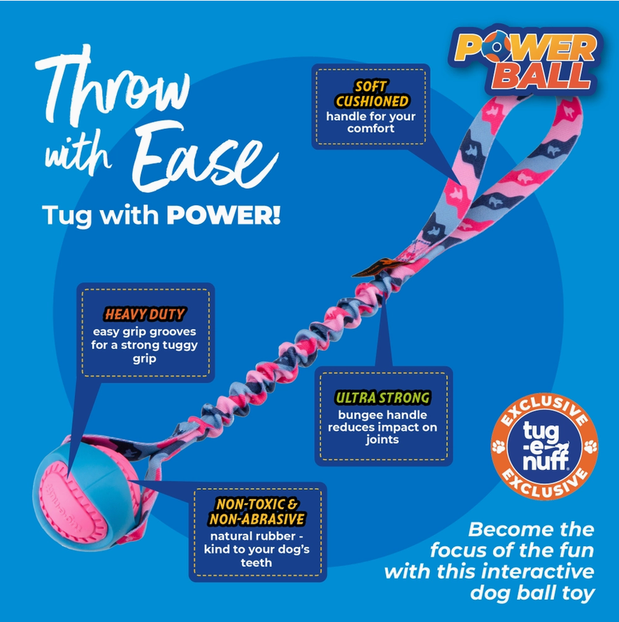 Powerball Bungee Tug | Dog Ball Toys | Tug-E-Nuff