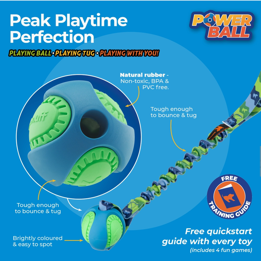 Powerball Bungee Tug | Dog Ball Toys | Tug-E-Nuff