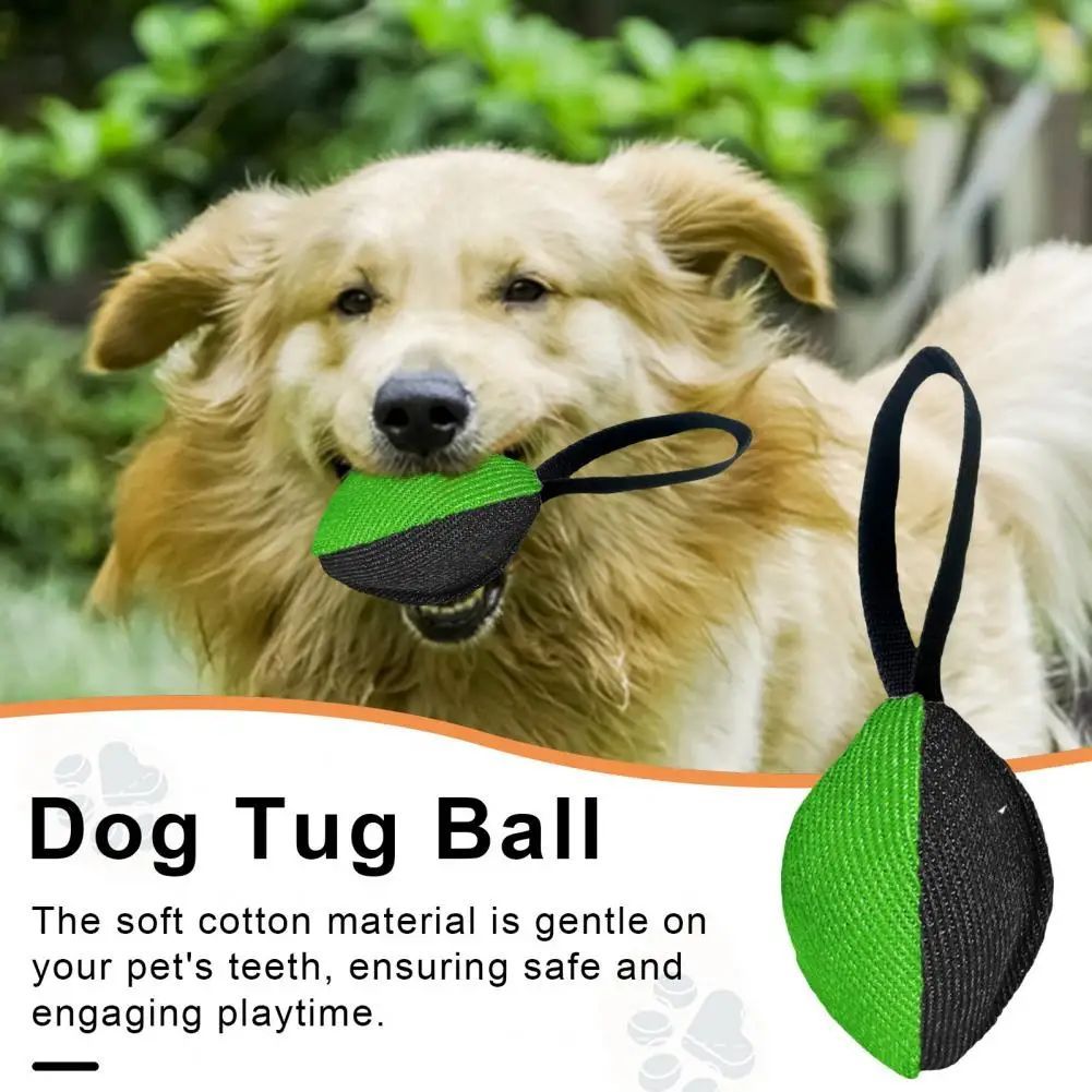Linen Tug Toy With Pull Tab Durable Interactive Dog Training Tool For Prey Drive Retrieval Agility Development