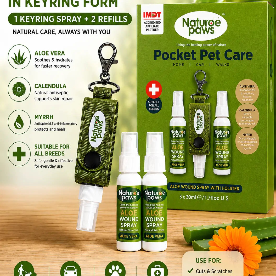 Nature Paws Pocket Pet Care – Aloe Wound Spray with Keyring